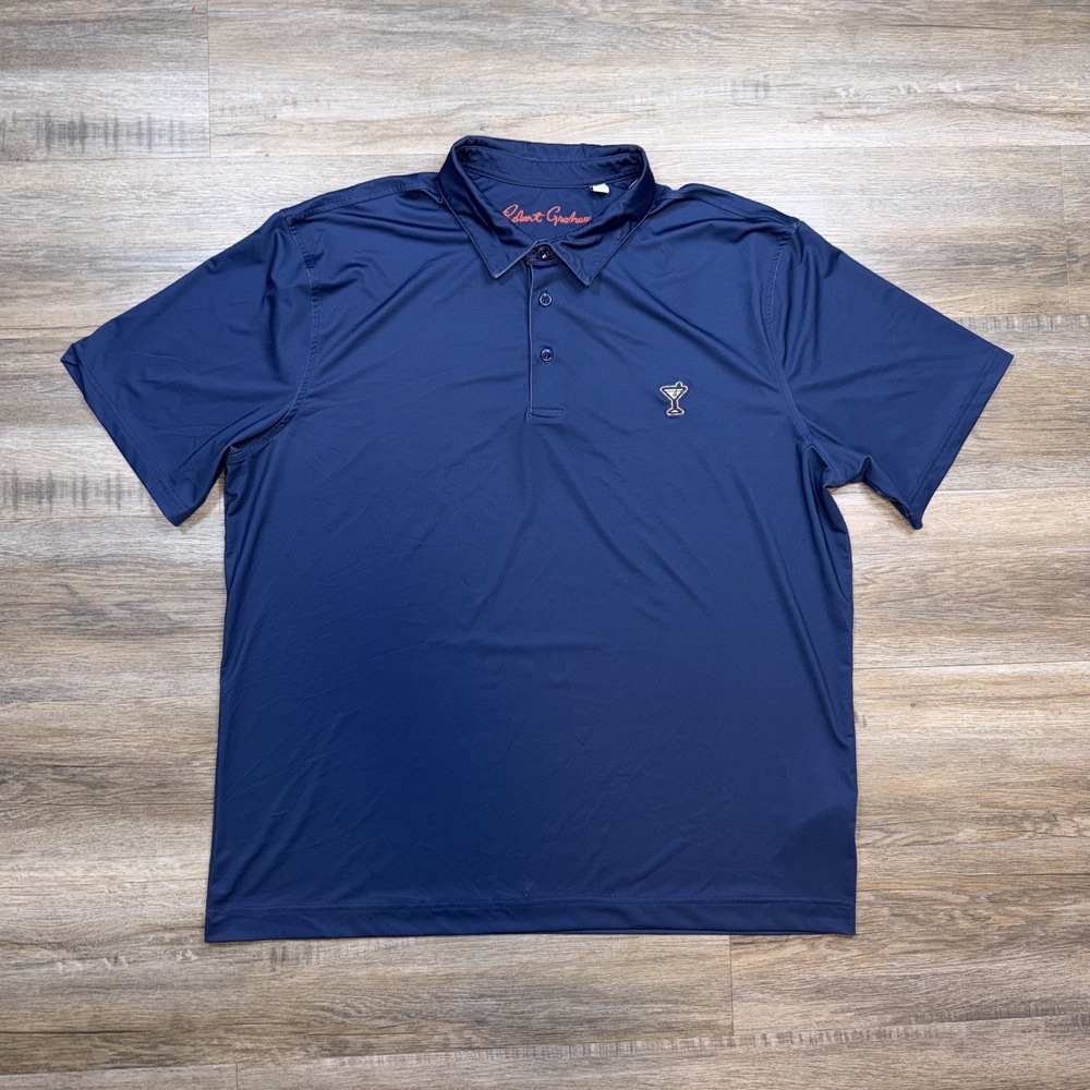 Robert Graham Shirt Mens 2X-Large Martini Time Knit Polo Short Sleeve Casual